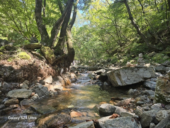 소요산 주차장에서 자재암으로 오르는 아름다운 터널길 모습(사진=김호선기자)