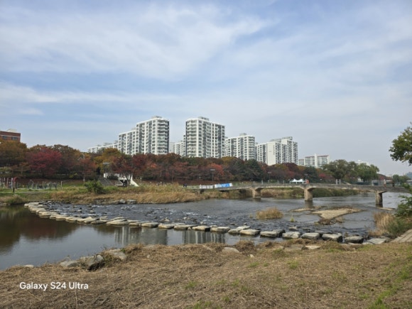 탄천의 징검다리 모습(사진=김호선기자)